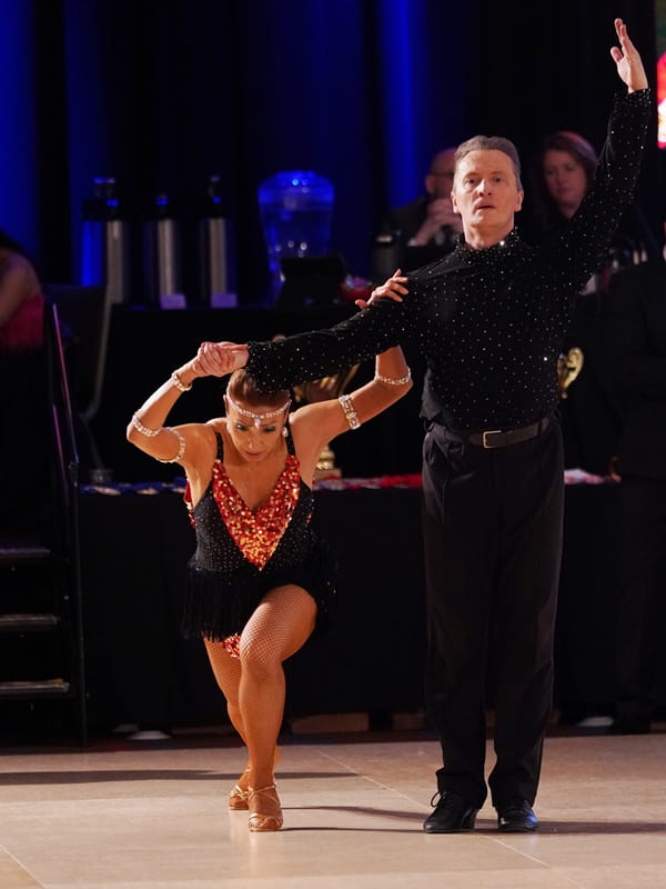 Denis Kojinov and Jeanette Chevalier dance LAtin at 2026 USA Dance Nationals in 10-dance category